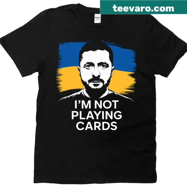 Stand with Ukraine T-shirt featuring Zelensky illustration