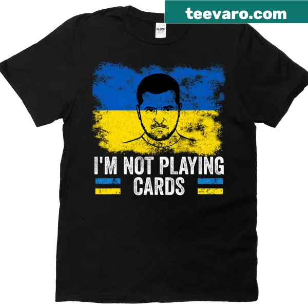 Distressed Ukrainian flag and Zelensky design T-shirt