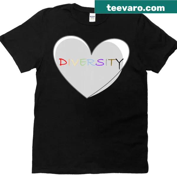 Impactful Love Diversity typography on a T-shirt