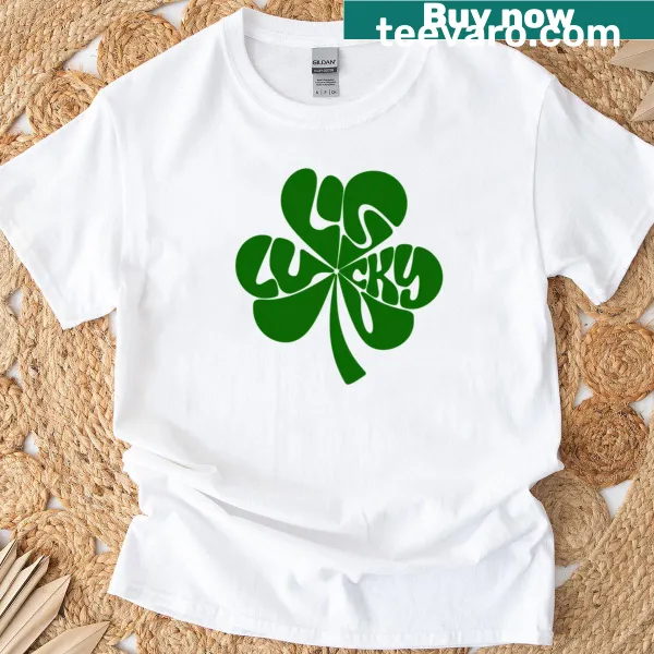 Playful text design on Lucky You! T-shirt