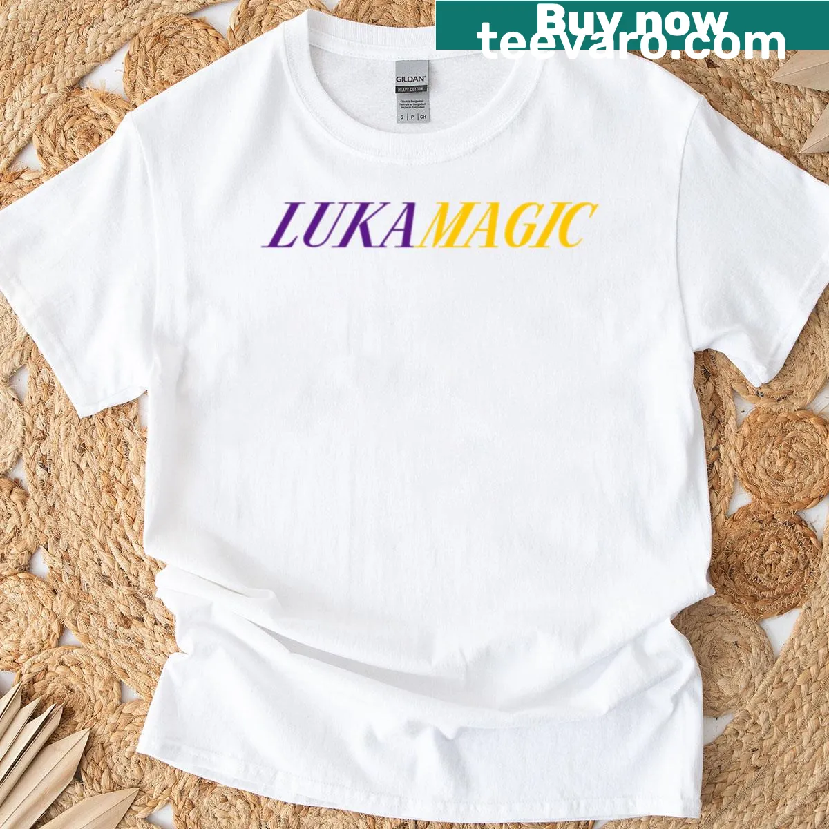 Whimsical design on the Luka Magic T-shirt — on a men's t-shirt