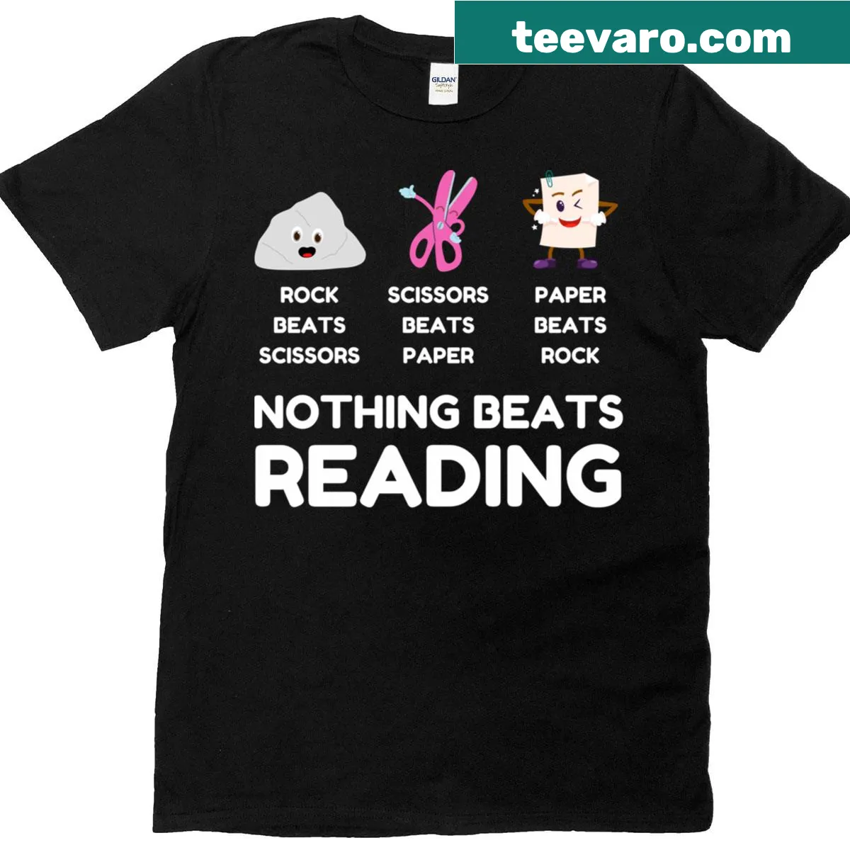 T-shirt celebrating reading and librarianship — on a men's t-shirt