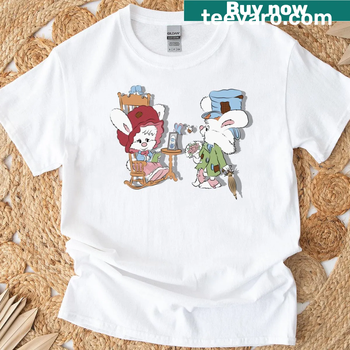 Creative t-shirt with playful patch illustrations — on a men's t-shirt