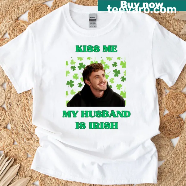 Funny 'Kiss Me' graphic t-shirt referencing Paul Mescal