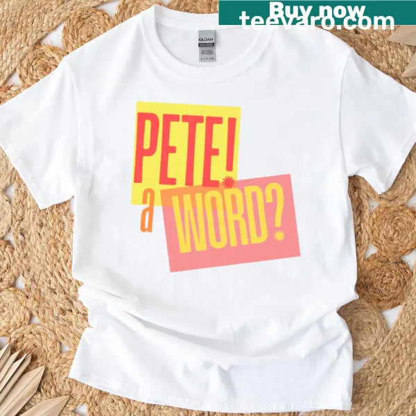 Playful 'Pete!' graphic t-shirt with bold typography