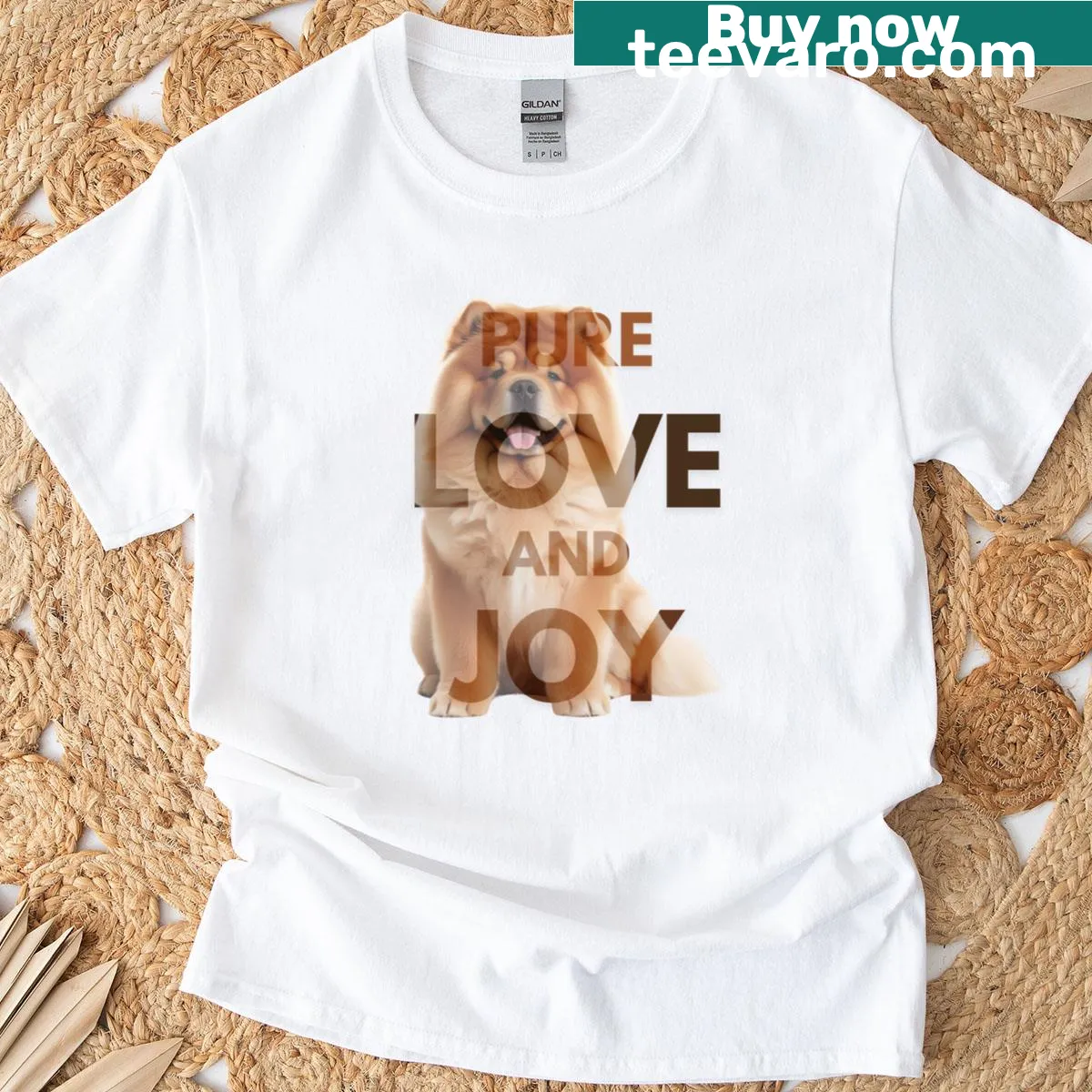 Adorable Chow Chow design on T-shirt for pet lovers — on a men's t-shirt