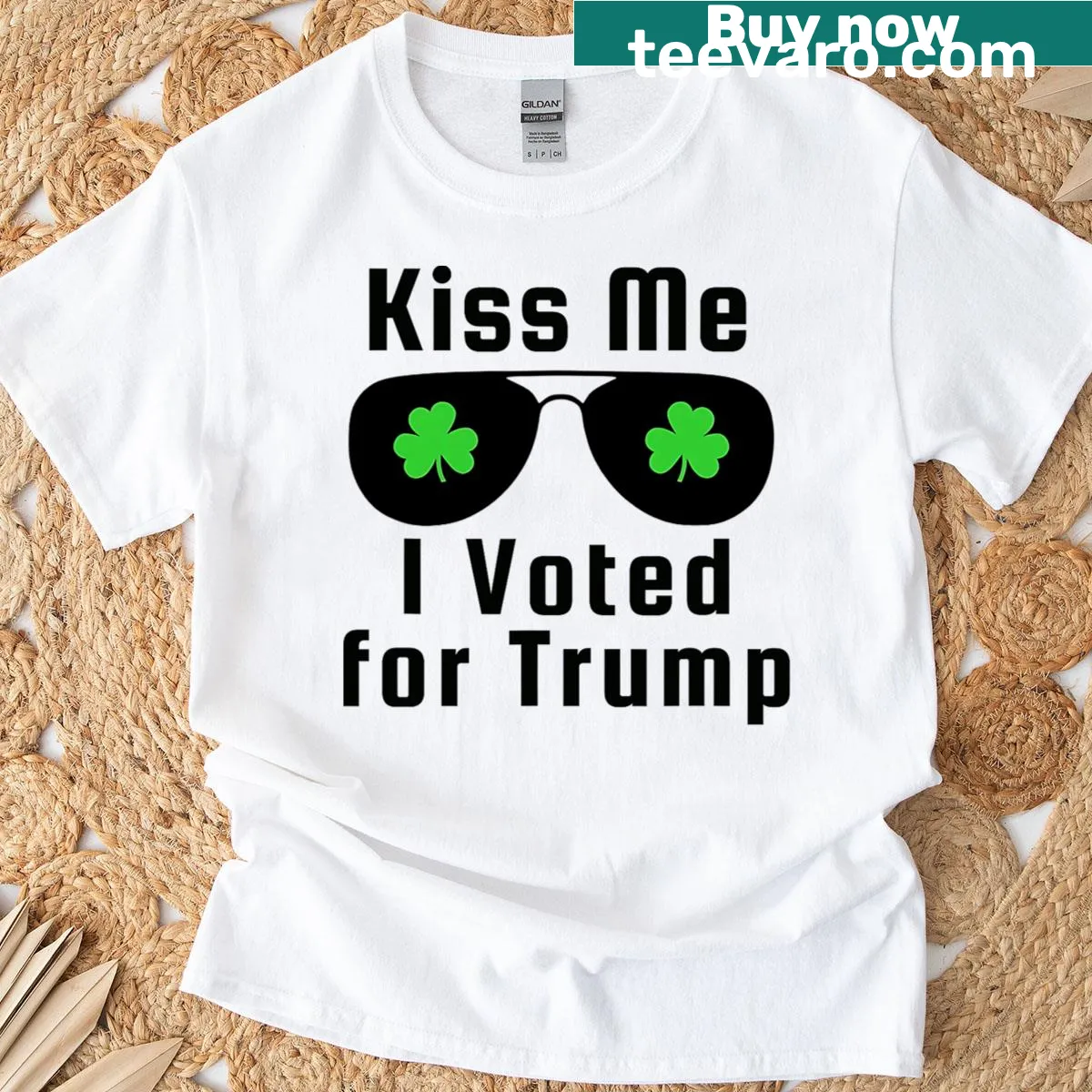 Funny St. Patrick's Day t-shirt with political humor — on a men's t-shirt