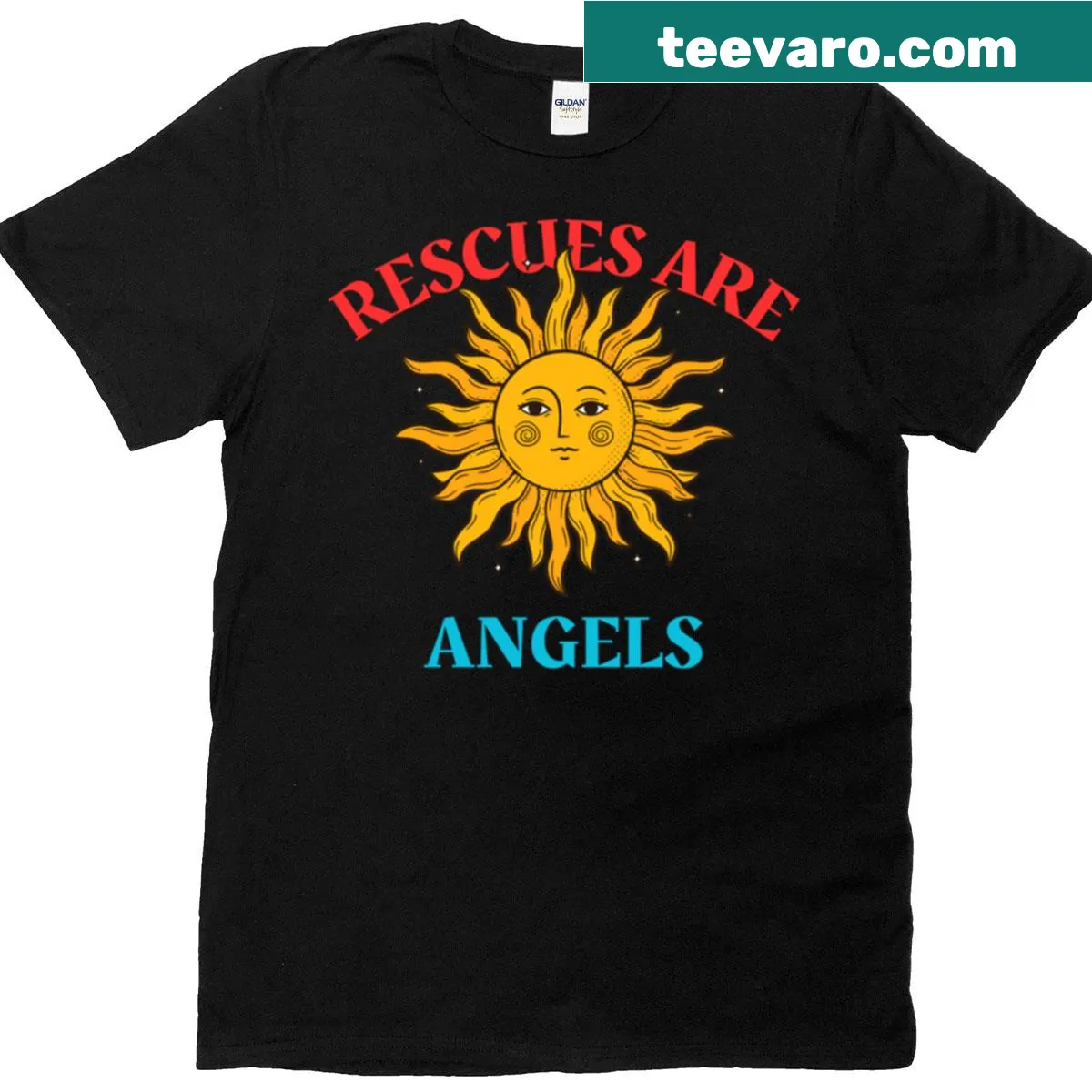 Illustration celebrating rescue animals on a T-shirt — on a men's t-shirt