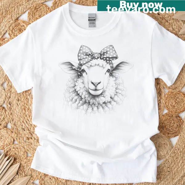 T-shirt with a sheep graphic for moms