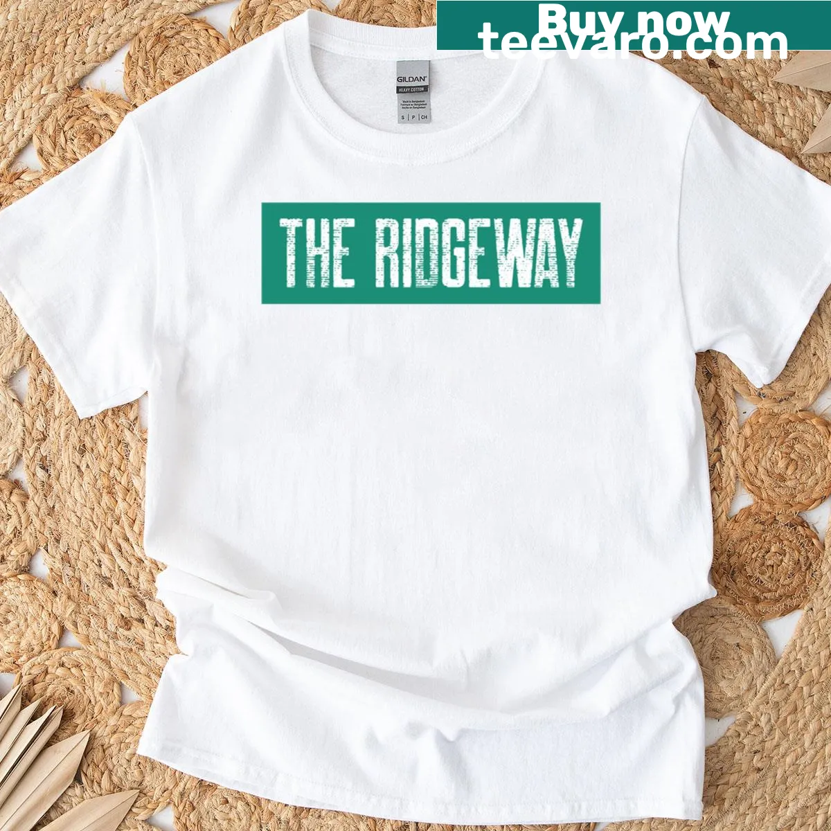 Vintage distressed shirt celebrating outdoor adventures on the Ridgeway. — on a men's t-shirt