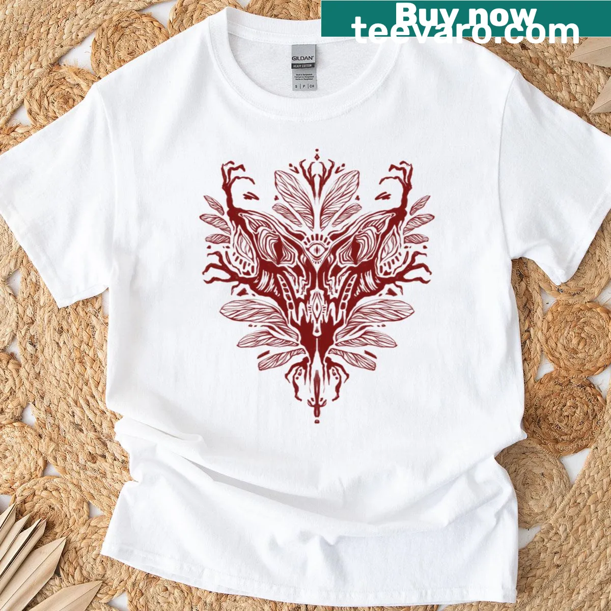 Illustrative Woodland Creature T-shirt with cute animals — on a men's t-shirt