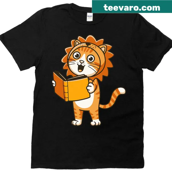 Funny kids T-shirt with a cartoon lion and costume text