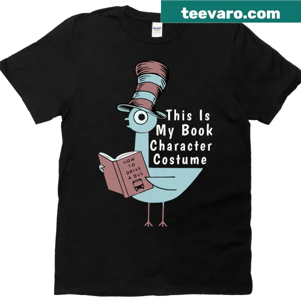 Funny kids T-shirt with a cartoon pigeon and costume text