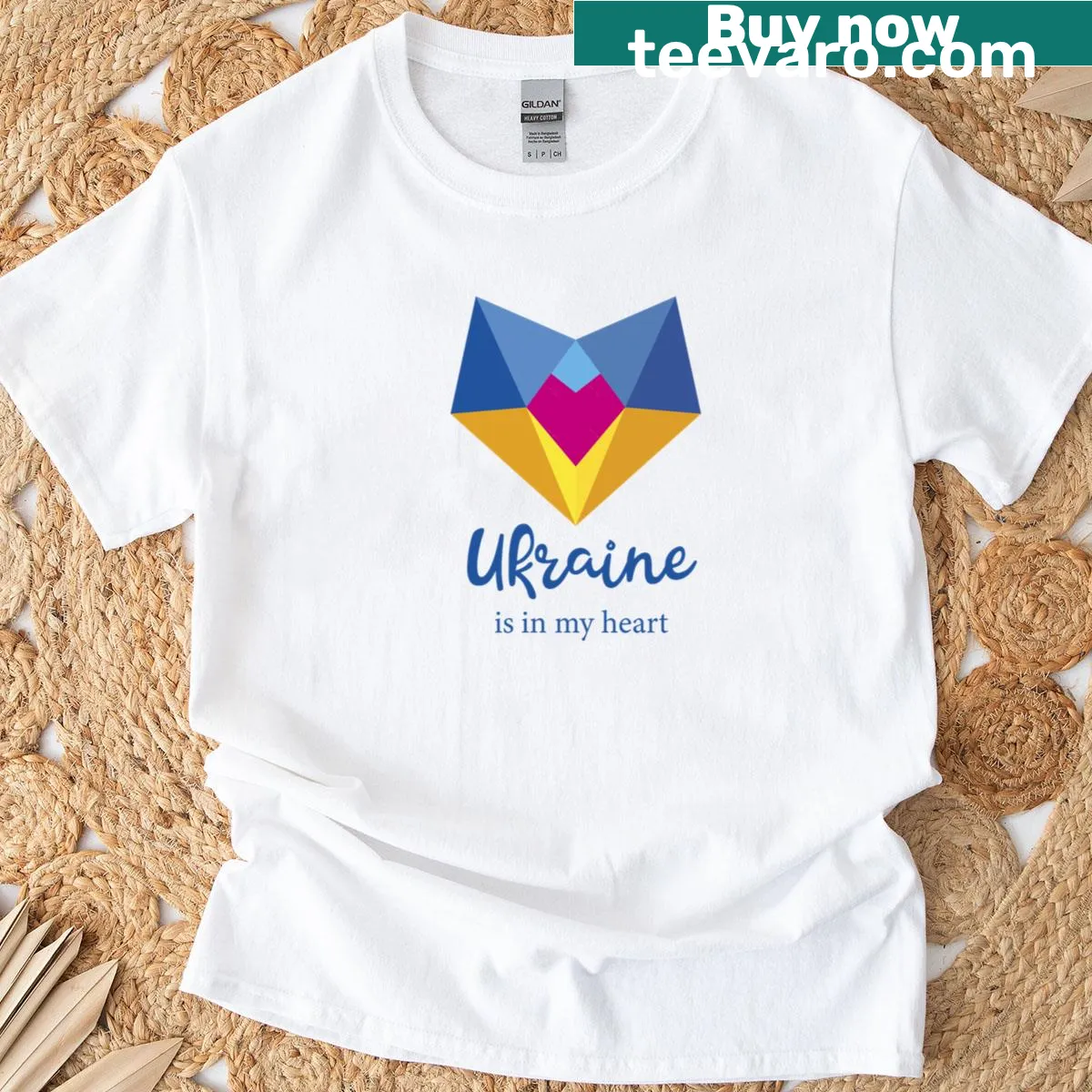 Heartfelt Ukraine support T-shirt with emotional message — on a men's t-shirt