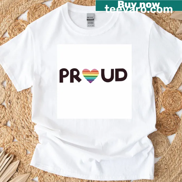 Vintage Pride heart design T-shirt celebrating love