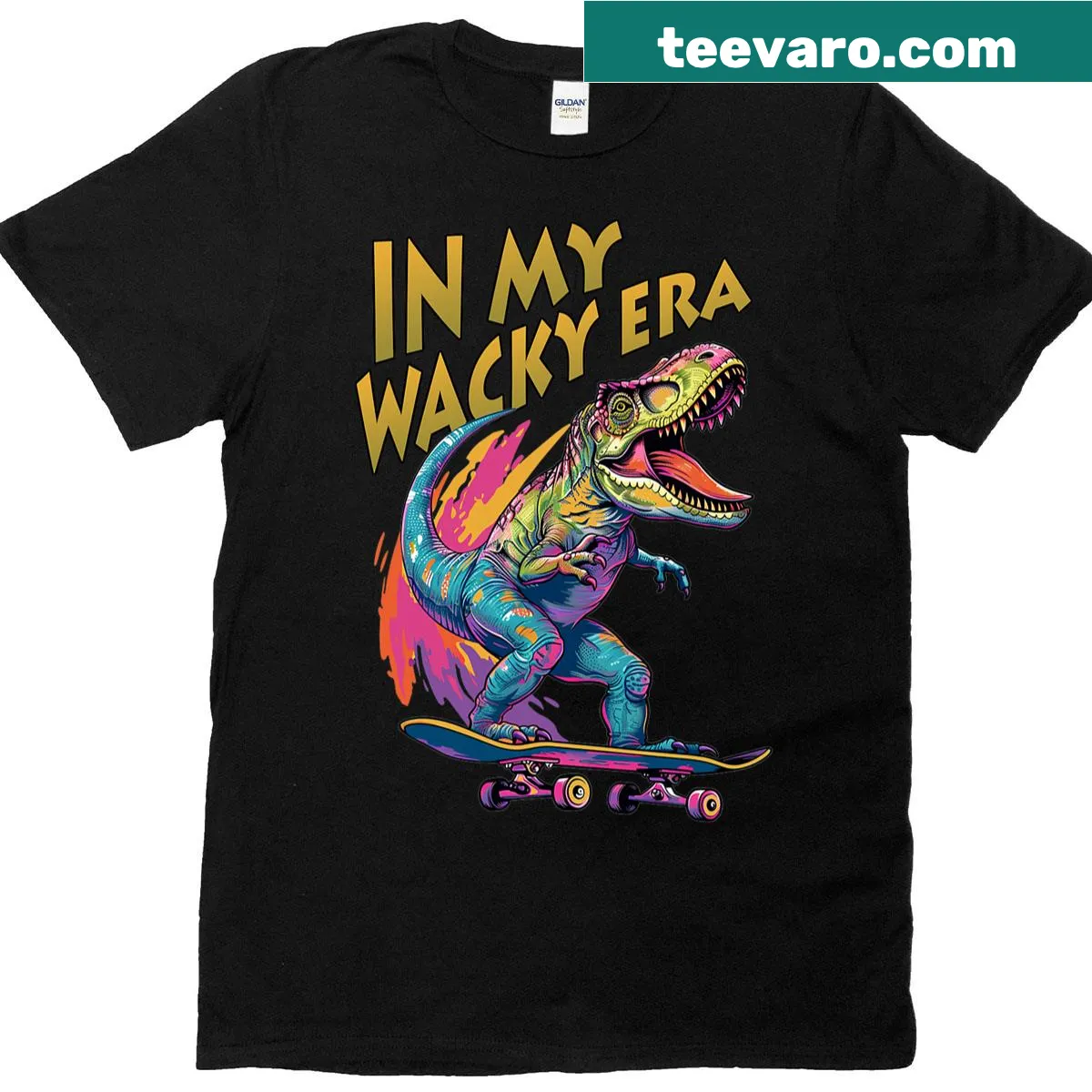 Cartoon wacky outfit t-shirt for men and kids — on a men's t-shirt