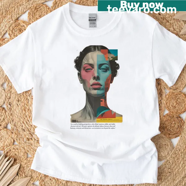 Abstract T-shirt with a fusion of colors and emotions