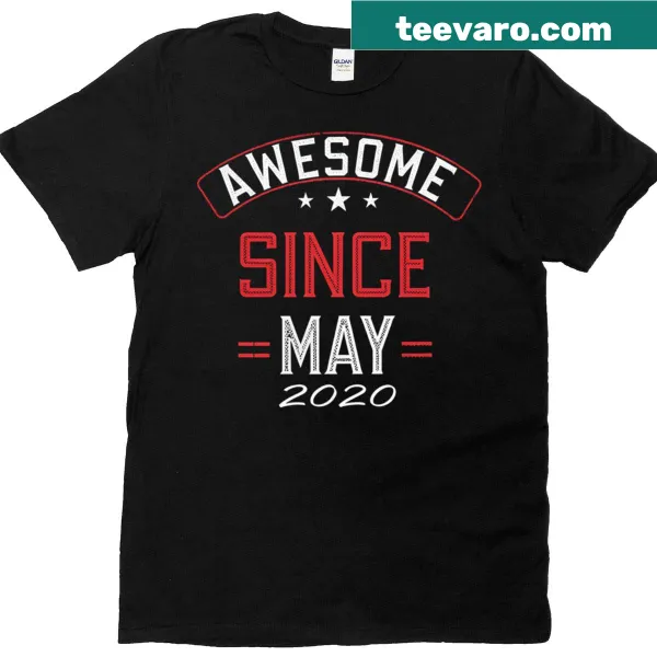 Vintage T-shirt for kids celebrating 5th birthday in May 2020
