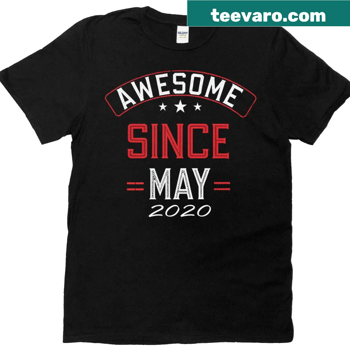 Vintage T-shirt for kids celebrating 5th birthday in May 2020 — on a men's t-shirt