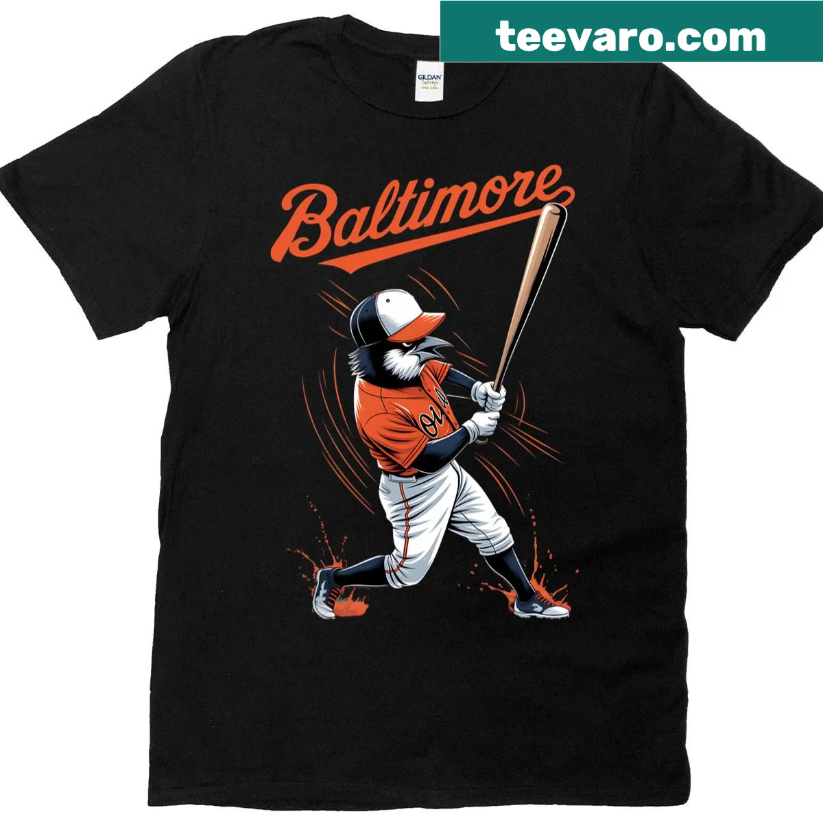 Bold graphic celebrating Baltimore on a T-shirt — on a men's t-shirt
