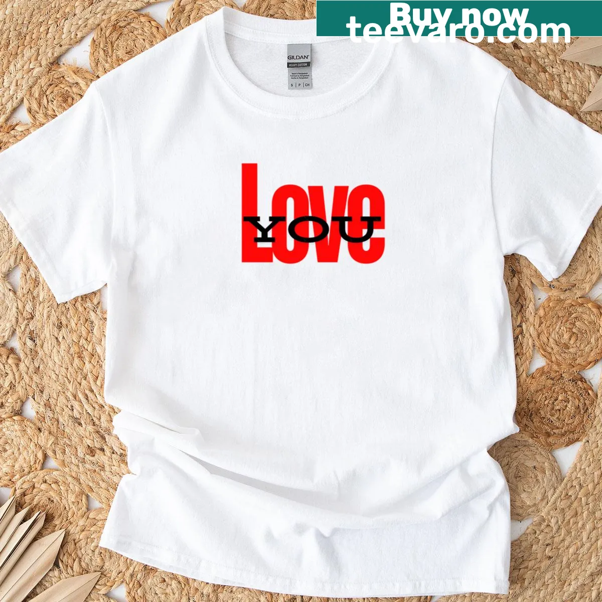 Heartfelt typography design on a love-themed t-shirt — on a men's t-shirt