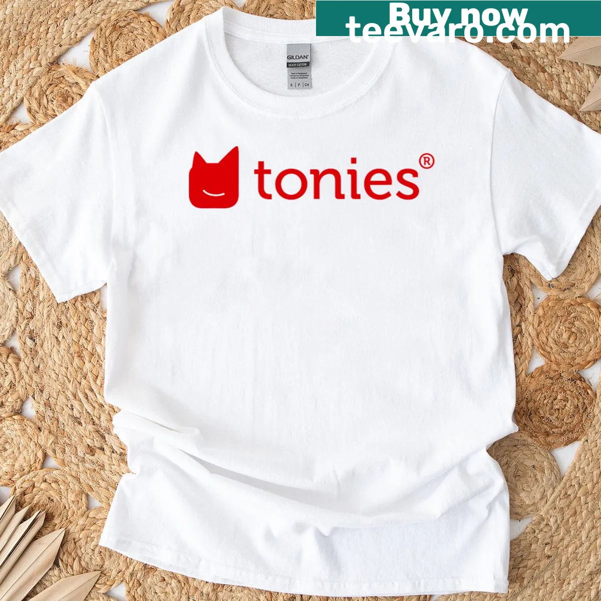Clean logo graphic on classic T-shirt — on a men's t-shirt