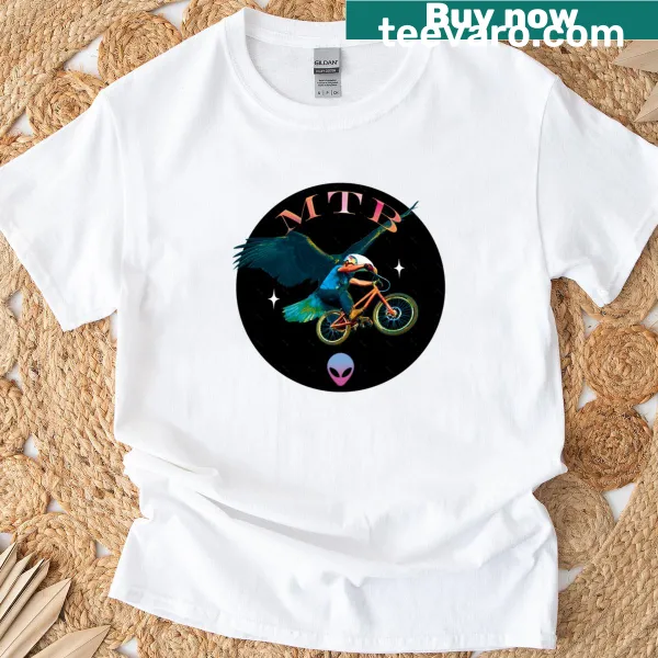 Mountain biker soaring through terrain for Danny Macaskill tribute tee