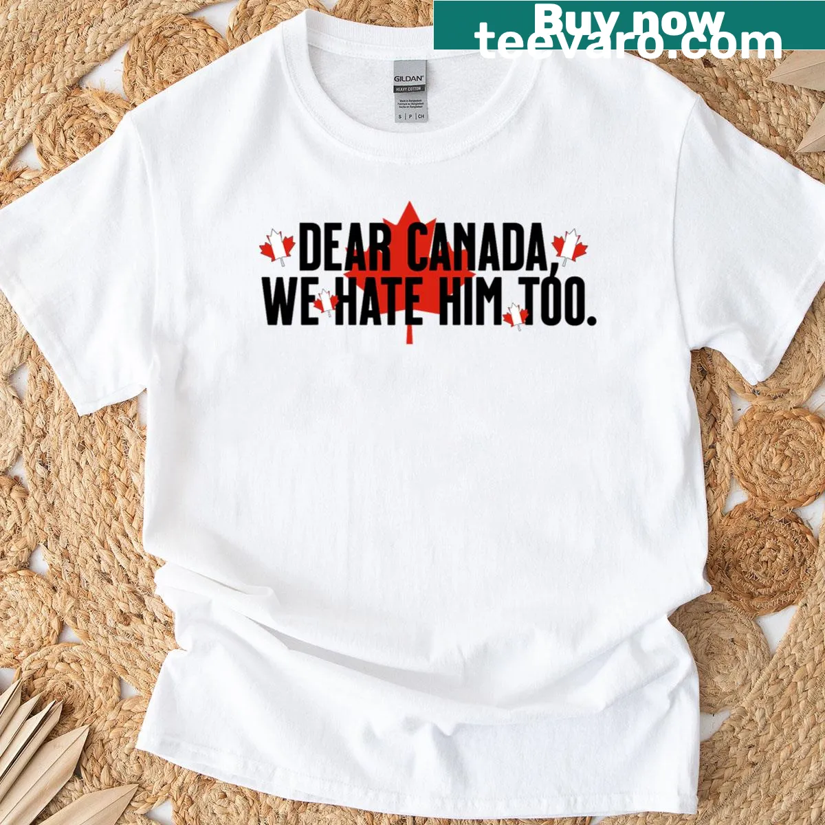 Anti-Trump political protest T-shirt with bold text — on a men's t-shirt