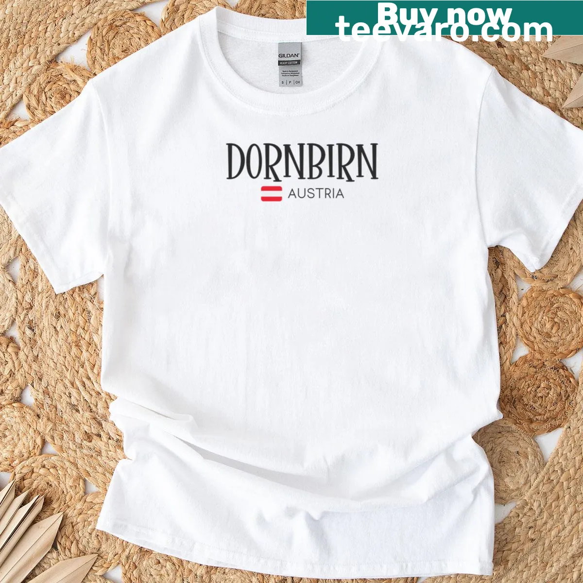 Illustration representing Dornbirn, Austria on a classic t-shirt — on a men's t-shirt