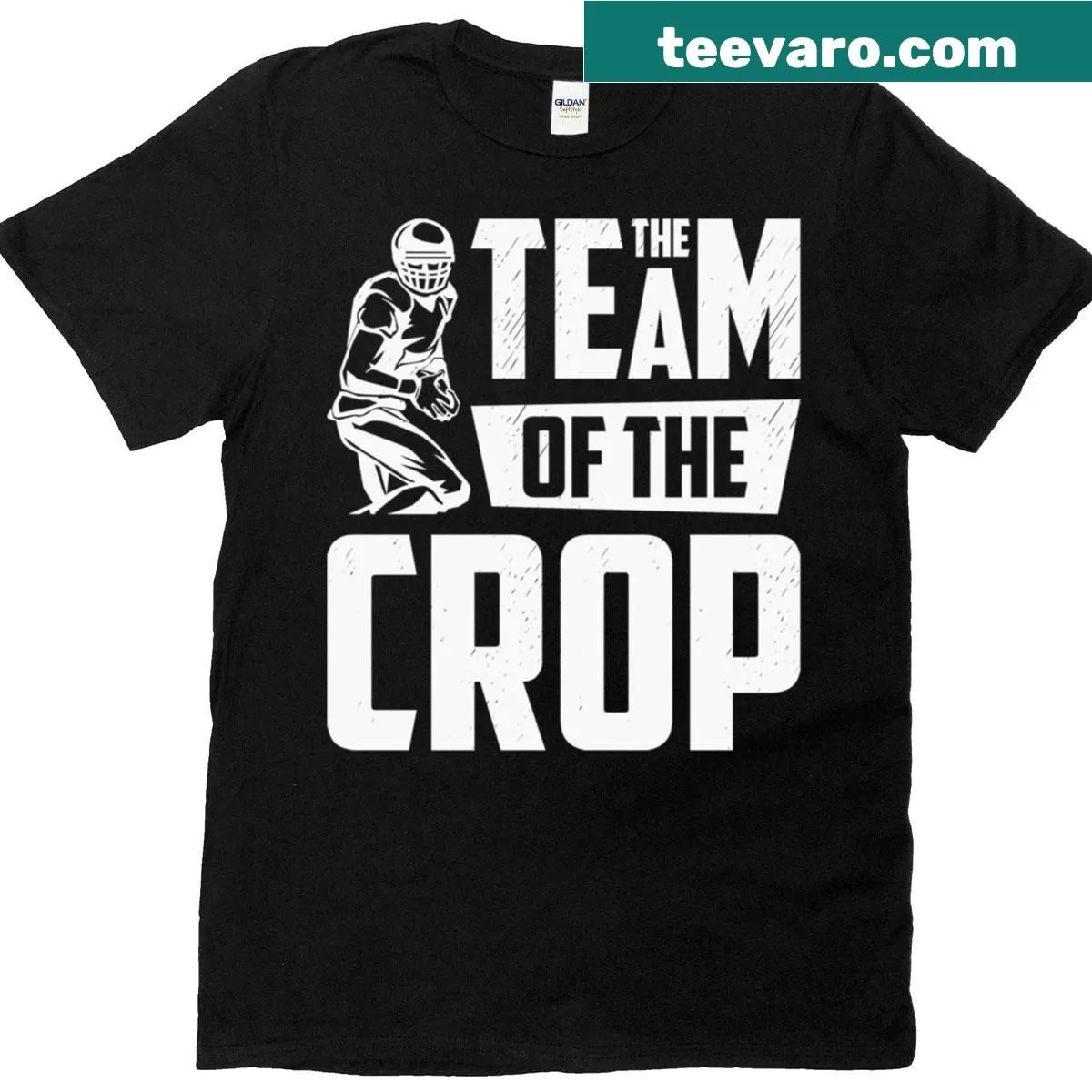 Football-themed classic t-shirt with bold typography — on a men's t-shirt