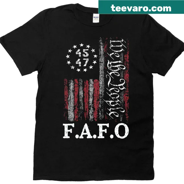 Funny Trump Fafo T-shirt with American flag and typography design
