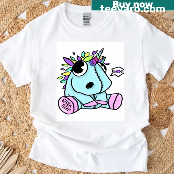 T-shirt featuring playful text 'Give A Fluff' for dog lovers