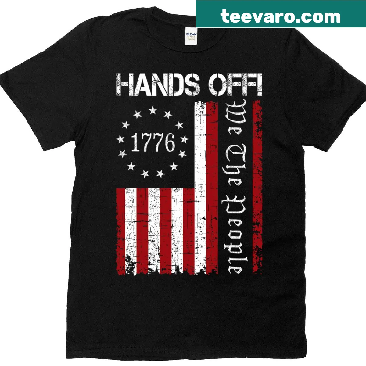 Protest T-shirt featuring Social Security and Medicare message — on a men's t-shirt