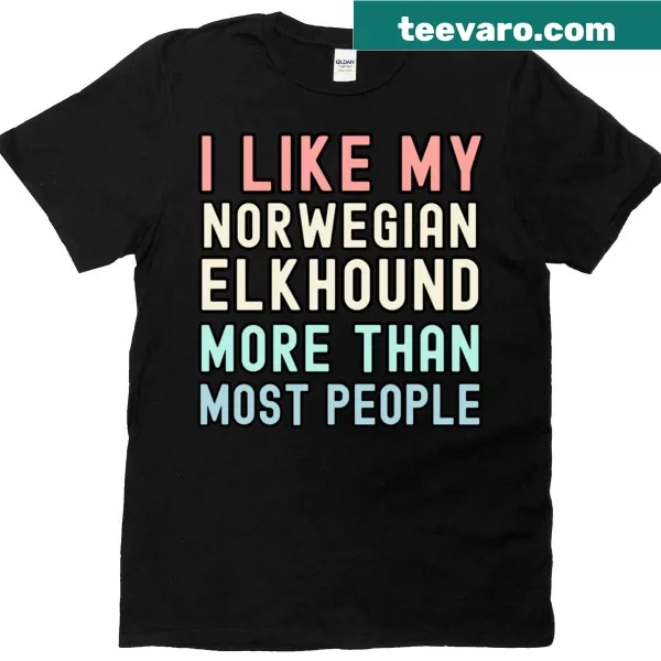 Classic t-shirt expressing love for Norwegian Elkhound dogs
