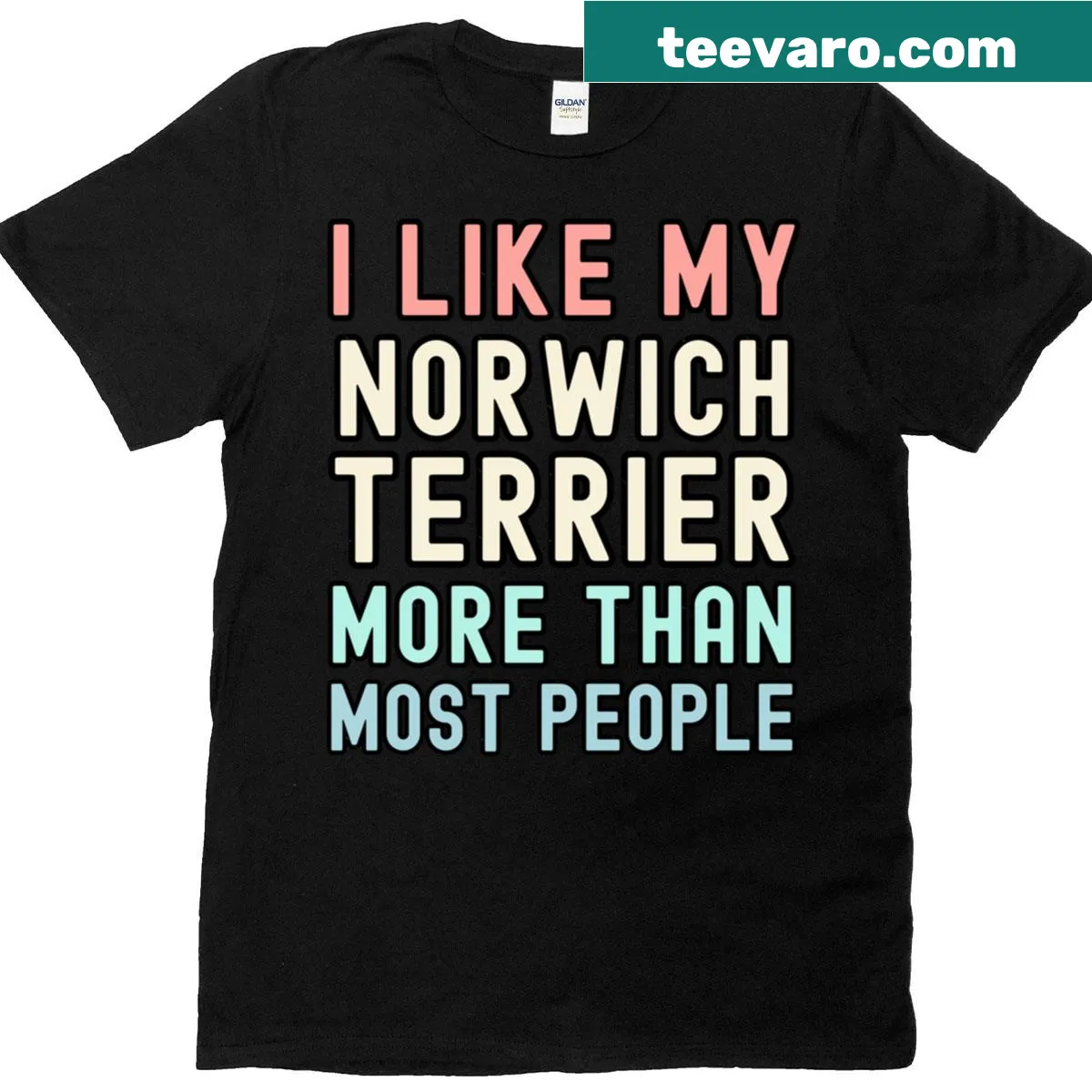 Norwich Terrier-themed T-shirt with affectionate saying — on a men's t-shirt