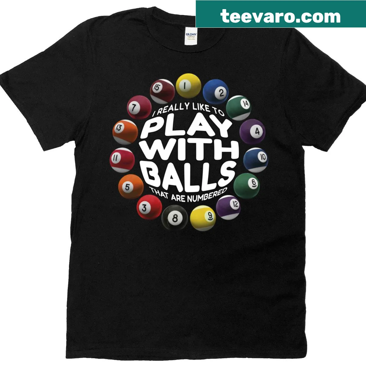 Vintage distressed T-shirt with humorous pool-themed text — on a men's t-shirt