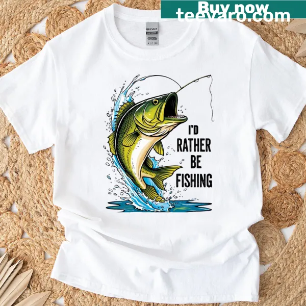 Classic T-shirt with fishing-themed text