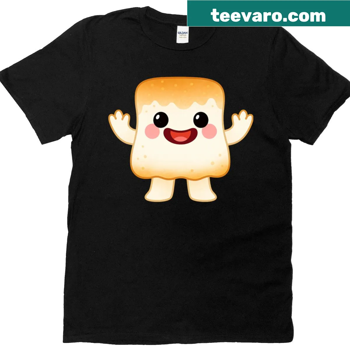 Cartoon marshmallow monster graphic on a classic T-shirt for kids. — on a men's t-shirt