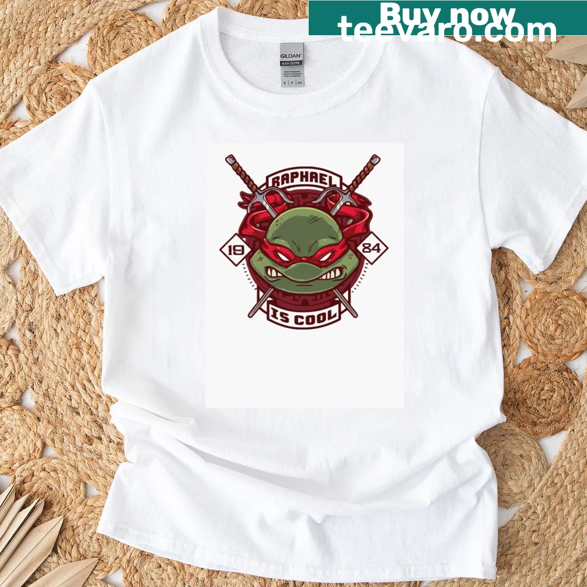 Classic graphic of Mutant Ninja Turtles on a T-shirt — on a men's t-shirt