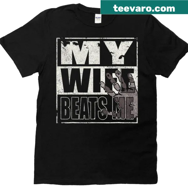 Typography shirt with humorous phrase about marriage