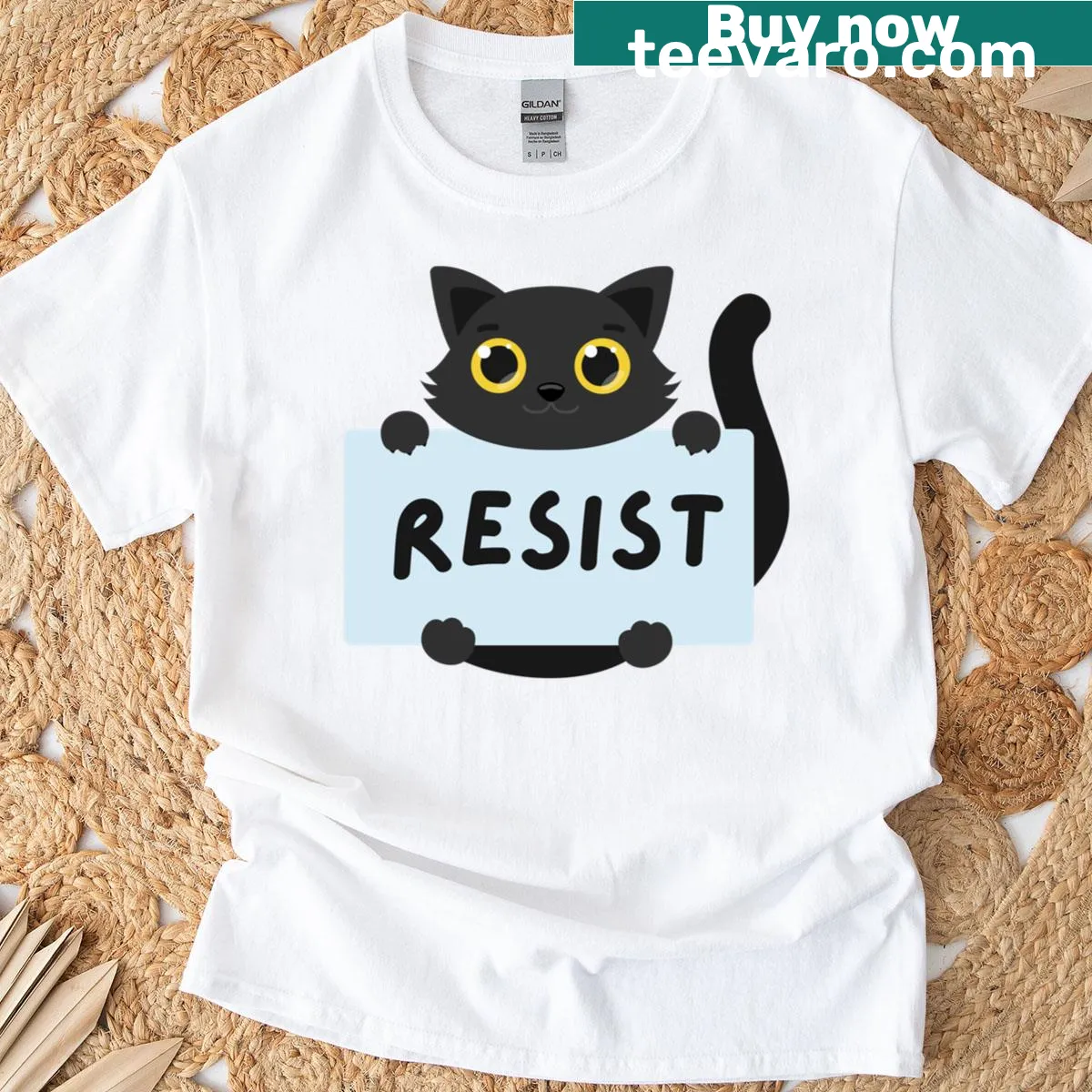 Bold resistance-themed T-shirt with a minimalist design — on a men's t-shirt