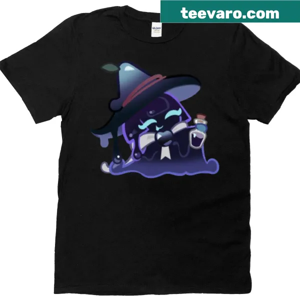 Playful T-shirt featuring Shroomie with prune juice cookies