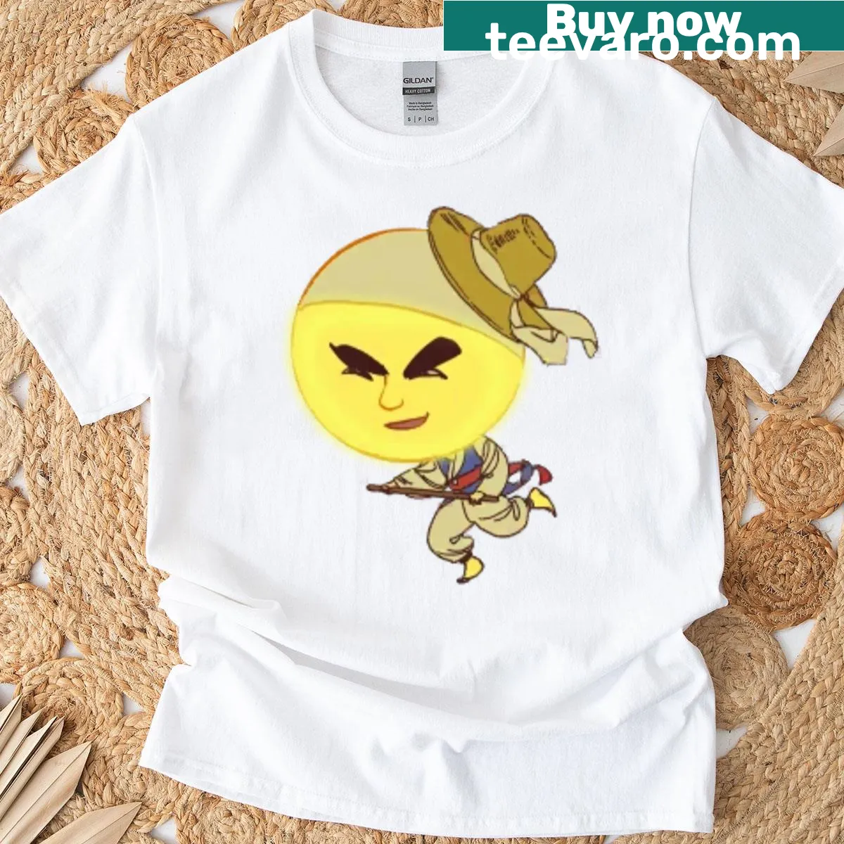 Rebellious cookie character illustration on classic t-shirt — on a men's t-shirt