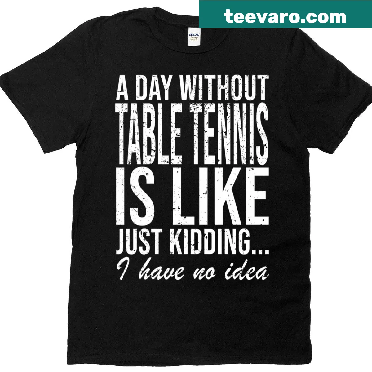 Classic T-shirt with a clever saying related to table tennis — on a men's t-shirt