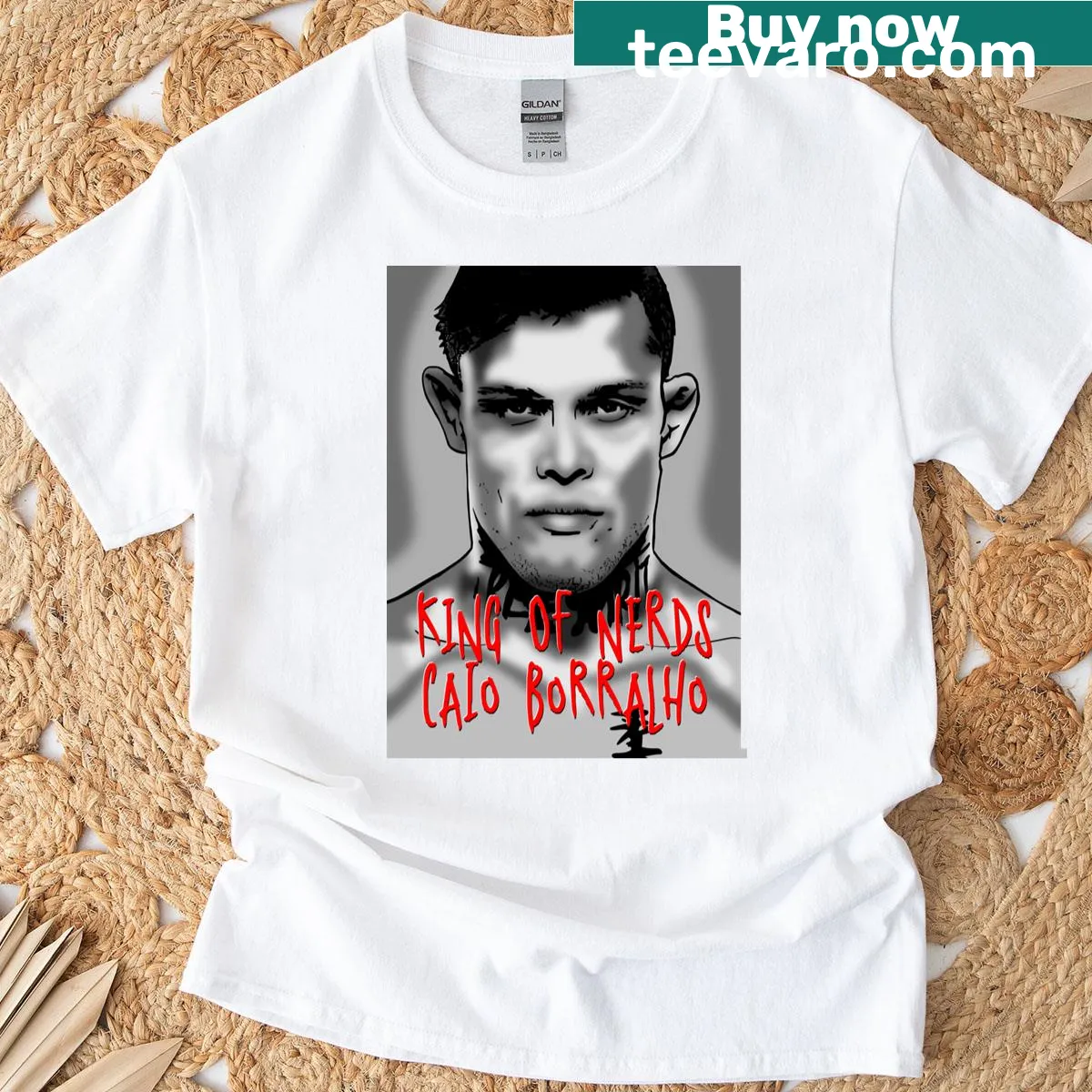 Vintage-style shirt proclaiming 'The King Of Nerds' with MMA theme — on a men's t-shirt