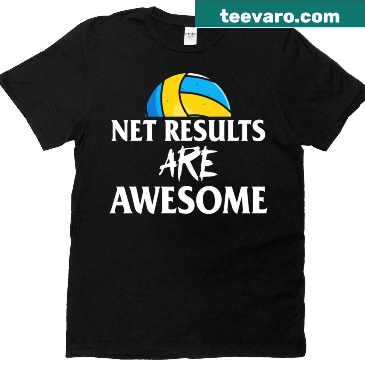 Beach volleyball themed shirt with playful 'Dredge' text — on a men's t-shirt