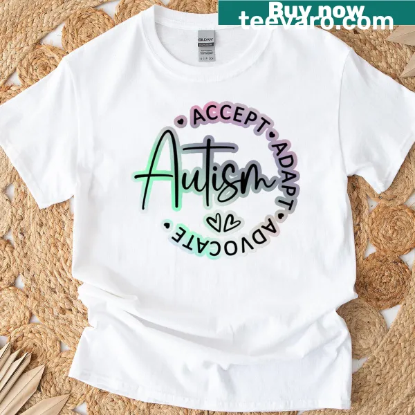 Empowering Autism Mom t-shirt with bold lettering celebrating motherhood
