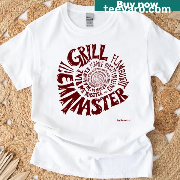 Circle word art design on minimalist T-shirt