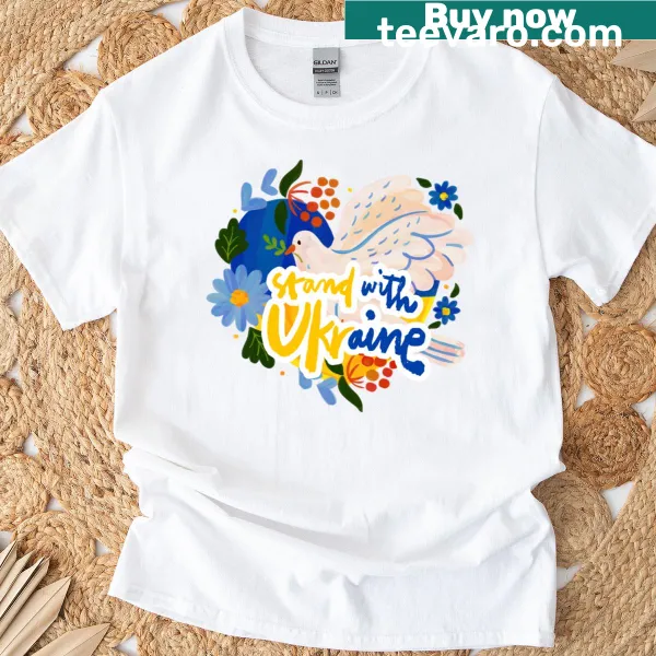 Stand with Ukraine typography t-shirt