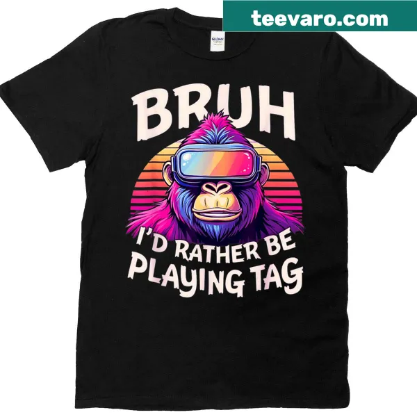 Vintage-style gamer T-shirt with humorous text